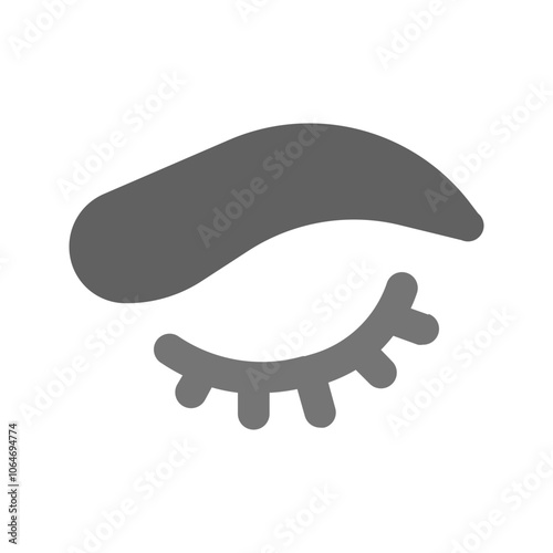 eyebrow flat icon