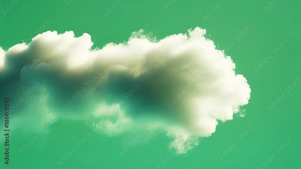 Perfect for visual effects and compositing, this stock footage features white clouds moving slowly on a green screen background