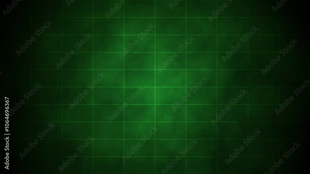 Abstract green grid background animation seamless looping with some grunge texture