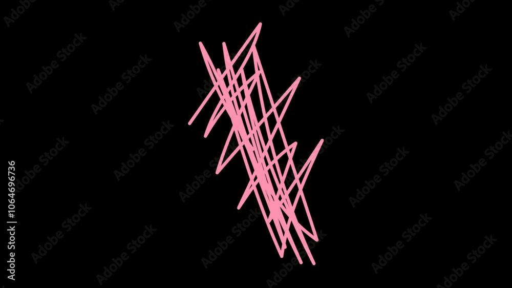 Depression symbol animation. Hand drawn stress line with different ...