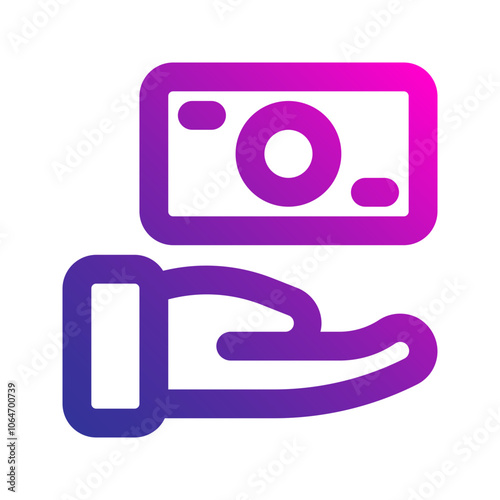 cash on delivery gradient icon