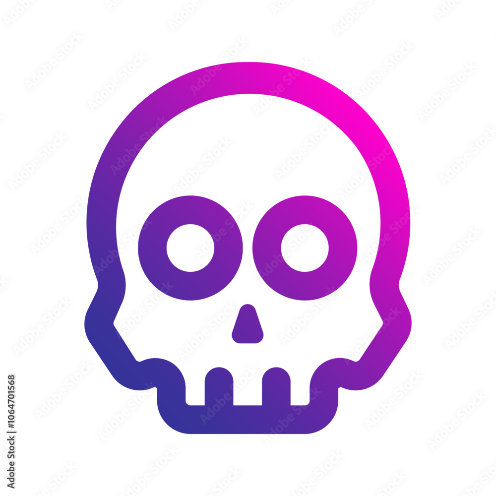skull gradient icon skull gradient icon