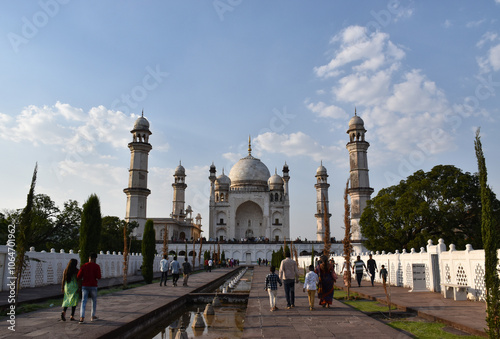 Aurangabad, Maharashtra (India) : May 13, 2023 - Close view of the Tomb of the lady (Bibi ka Maqwara) photo