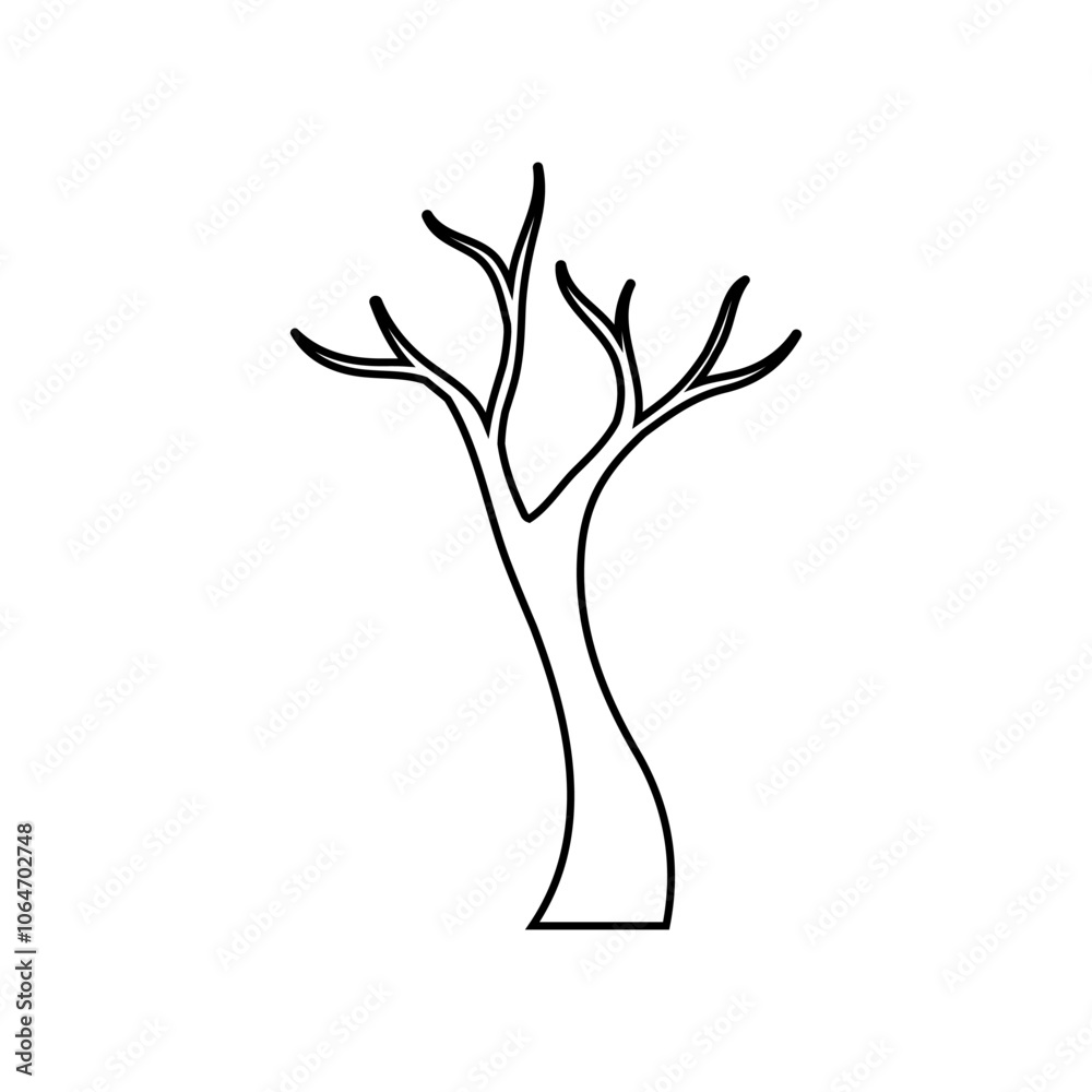 Bare tree icon vector. Tree illustration sign. Autumn symbol or logo. Bare tree icon vector. Tree illustration sign. Autumn symbol or logo.