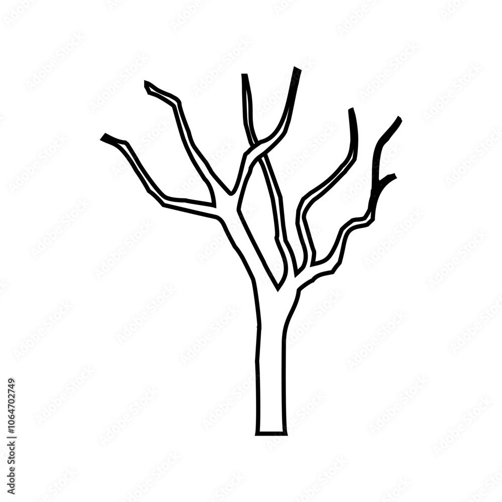 Fototapeta premium Bare tree icon vector. Tree illustration sign. Autumn symbol or logo.