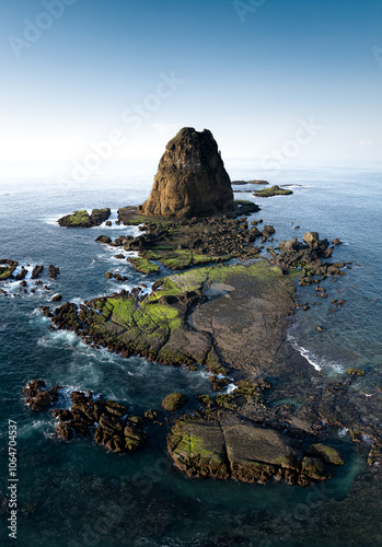 Beautiful aerial view in the morning of Papuma
