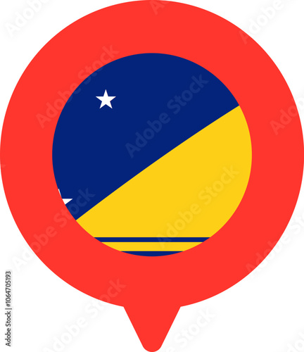 Tokelau Flag On Pin Icon