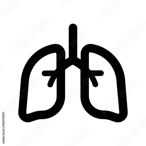 lungs line icon