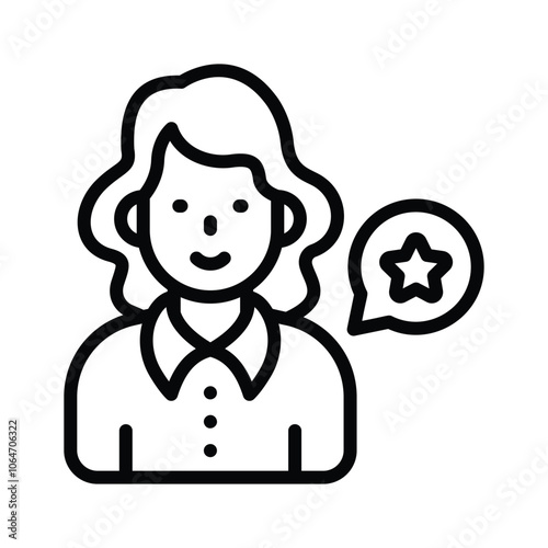 Person with a star, representing performance assessment