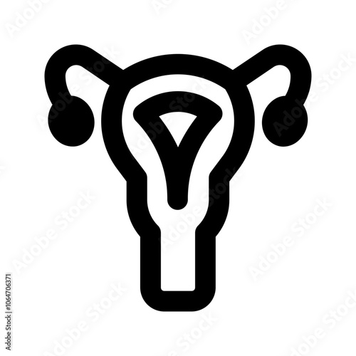 uterus line icon
