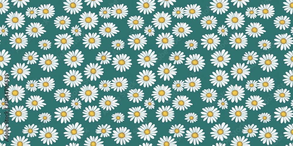 Daisy pattern with a cheerful, floral design. seamless background pattern Daisy pattern with a cheerful, floral design. seamless background pattern