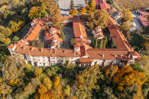 Aerial view to a Bachkovo Monastery 