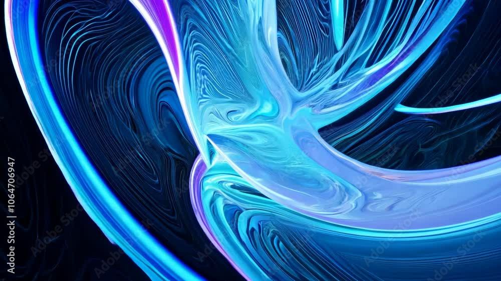 Colorful light patterns create mesmerizing visual art in darkness