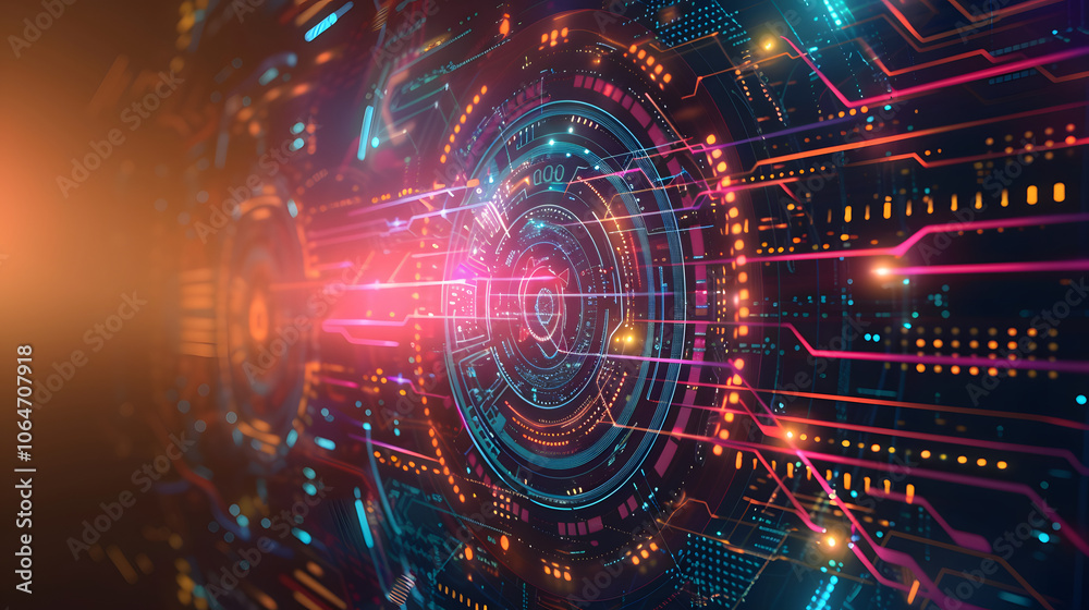 AI futuristic technology background vector AI futuristic technology background vector