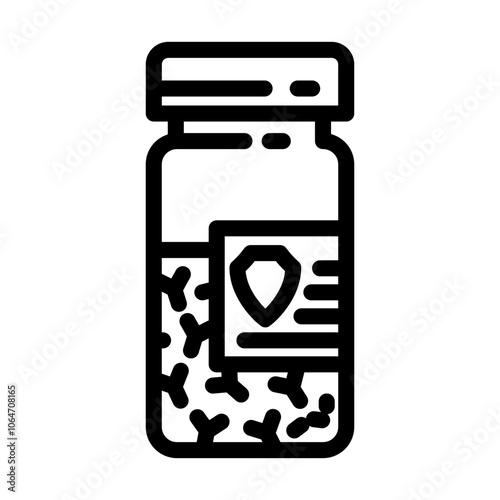immunotherapy cancer treatment line icon vector. immunotherapy cancer treatment sign. isolated contour symbol black illustration