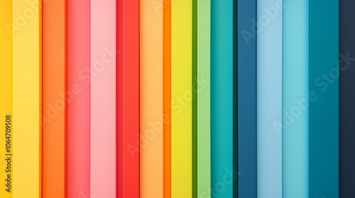 Rainbow of Contrasting Colors in Abstract Layers photo