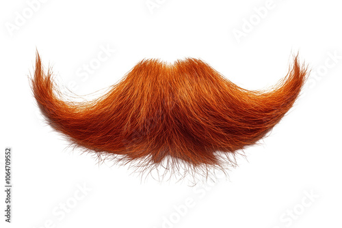 Ginger Beard on White Background, vibrant ginger beard showcasing rich texture and detail, emphasizing the uniqueness of the subject