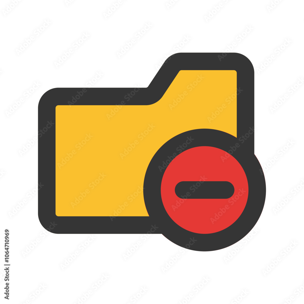 delete folder outline fill icon