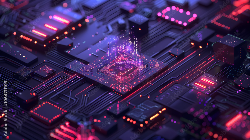 Fototapeta premium AI concept with interactive deep learning GUI