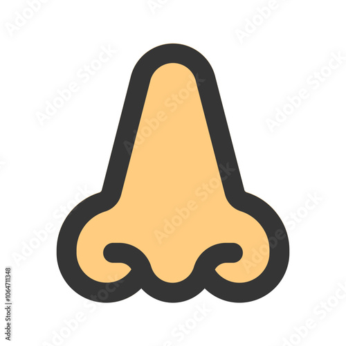 nose outline fill icon