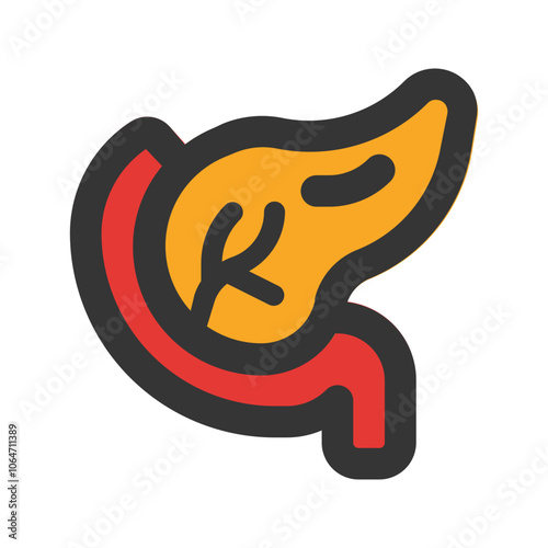 pancreas outline fill icon