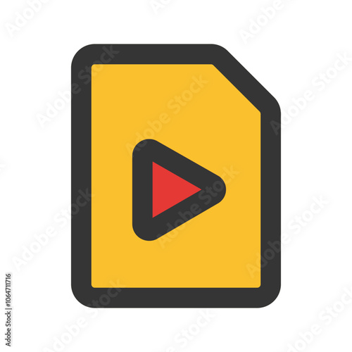 Free Download video file outline fill icon - GFXLoad