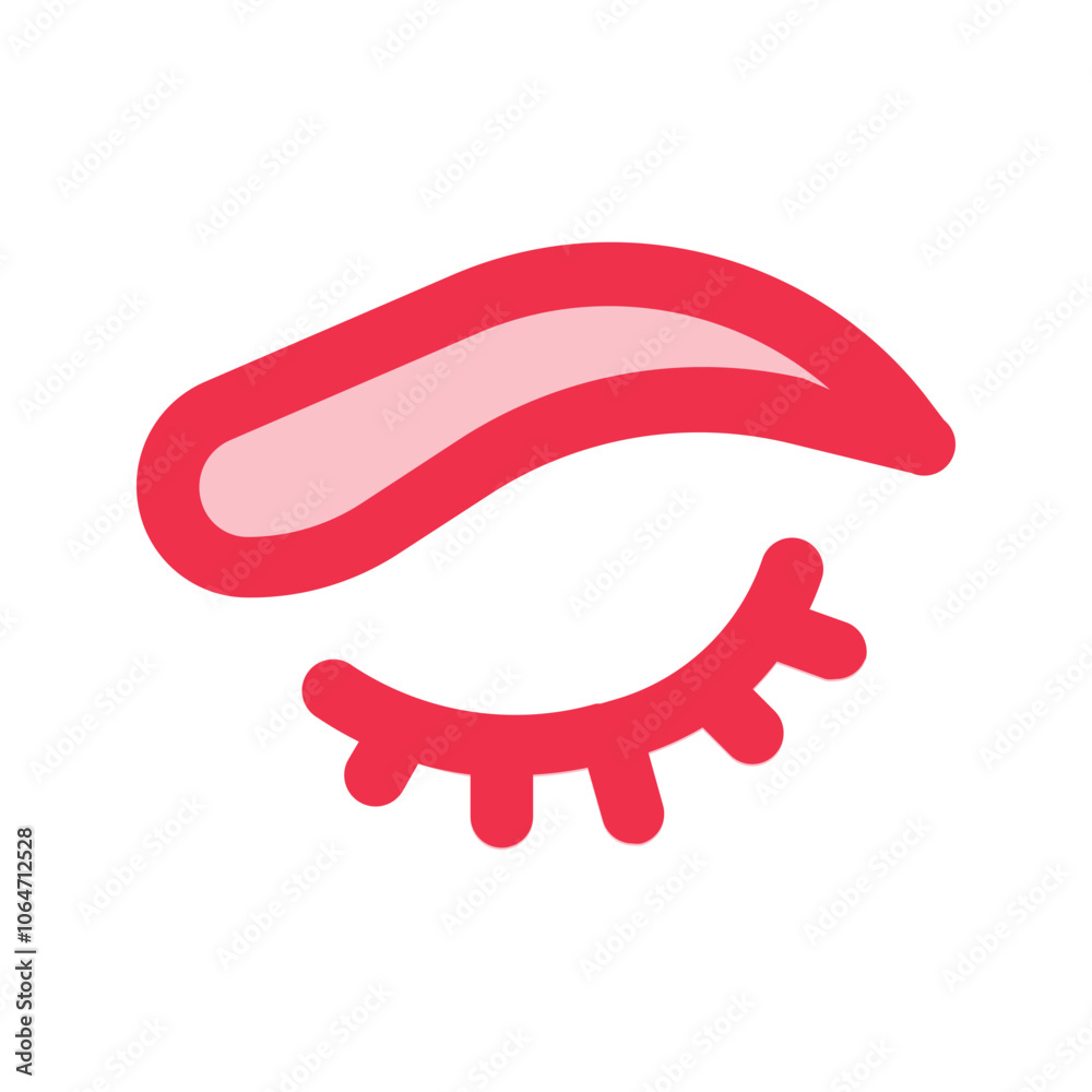 Fototapeta premium eyebrow outline fill icon