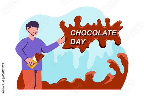 World Chocolate Day Flat Design Illustration