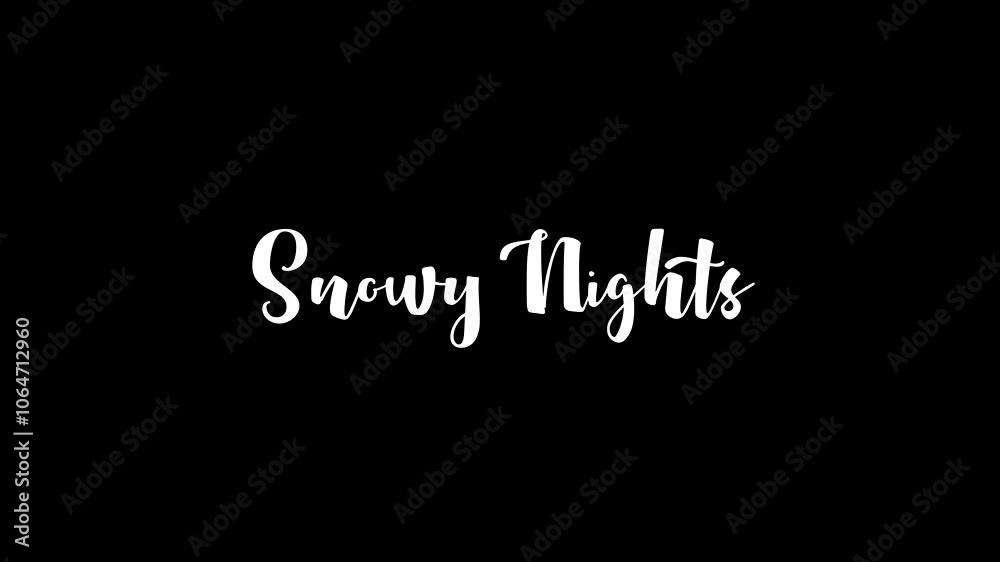 Christmas Quote Snowy Nights Cursive Text Glitch Effect Animation on Black Background Christmas Quote Snowy Nights Cursive Text Glitch Effect Animation on Black Background