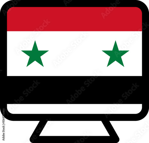 Syria flag icon on Monitor