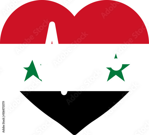 Syria Flag on Heart Beet icon