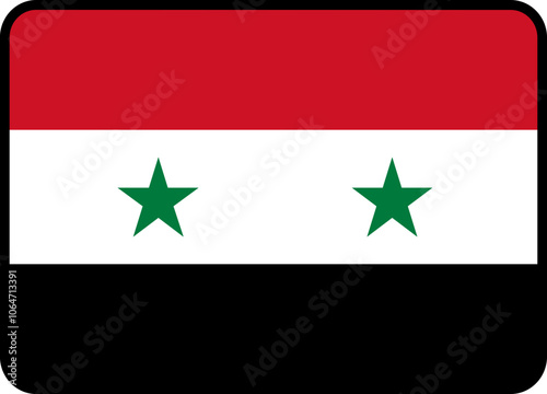 Syria Flag Rounded Rectangle Icon
