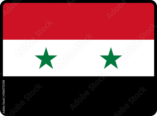 Syria Flag Smooth rectangle icon