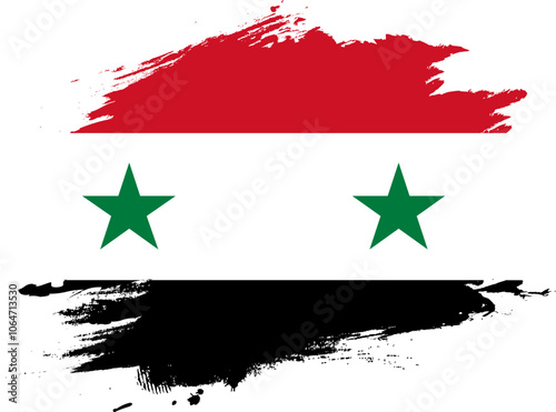 Grunge Brush On Flag Of Syria