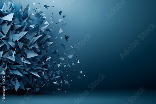 Blue Geometric Fragmentation in Abstract Design