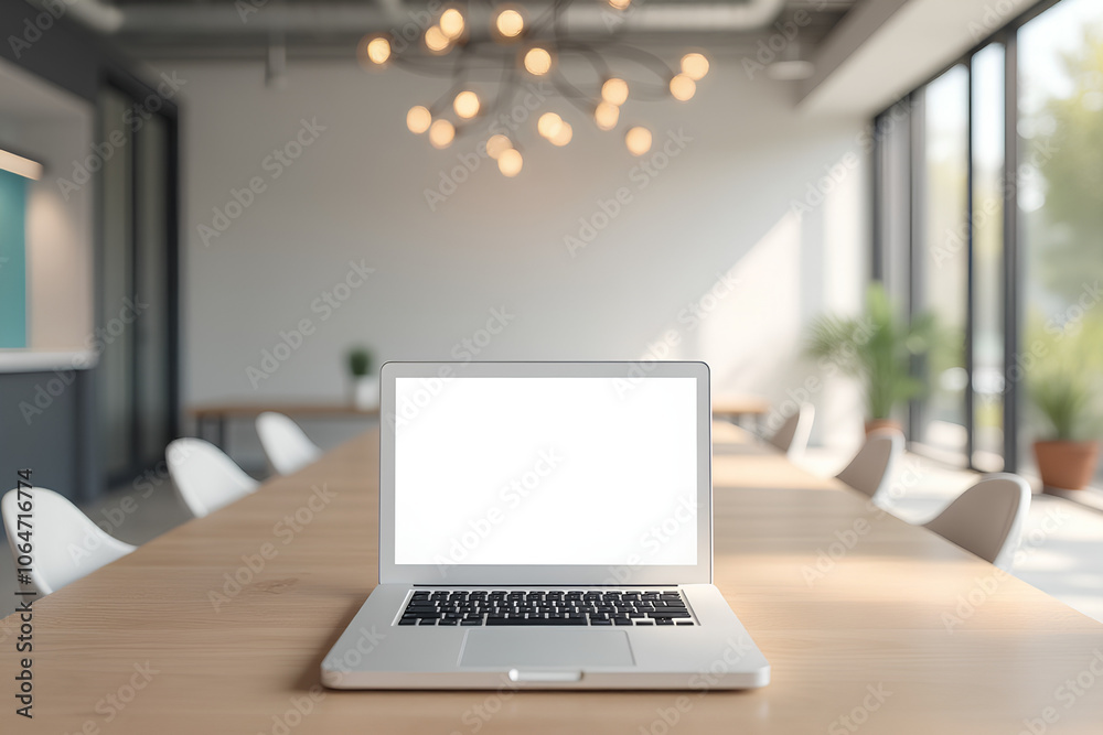 Blurred empty open space office. Abstract light bokeh at office interior background for design. Blurred empty open space office. Abstract light bokeh at office interior background for design.