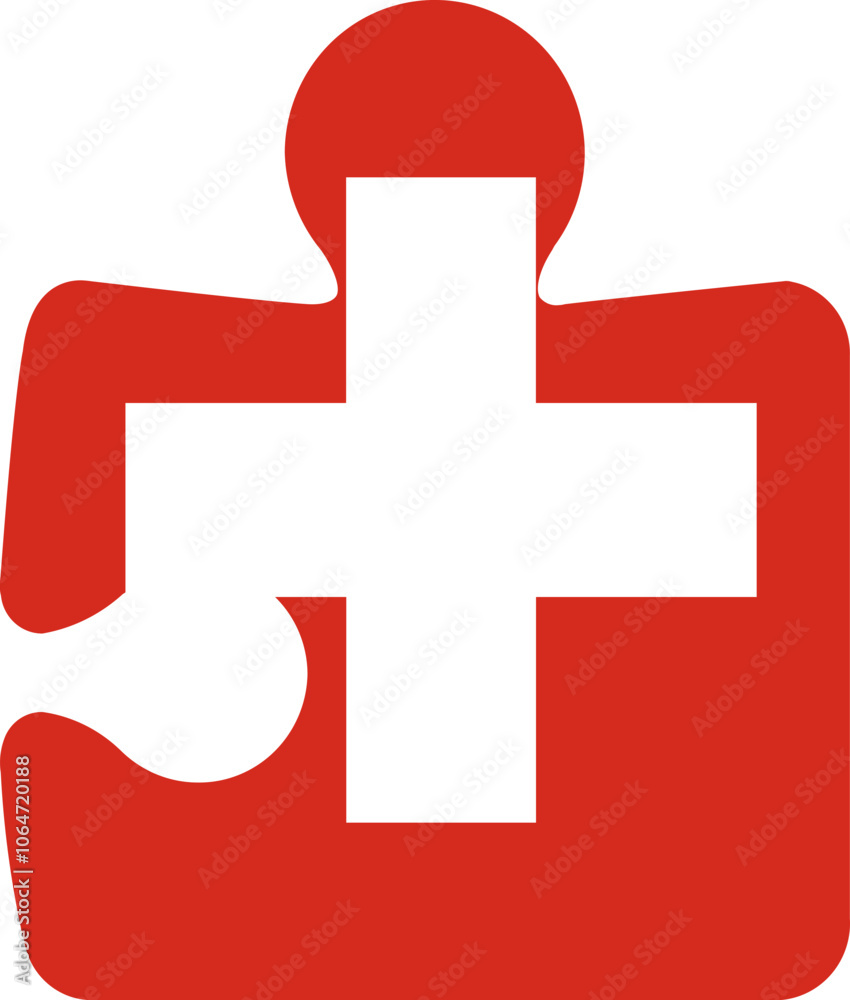 Obraz premium Switzerland flag on Puzzle icon