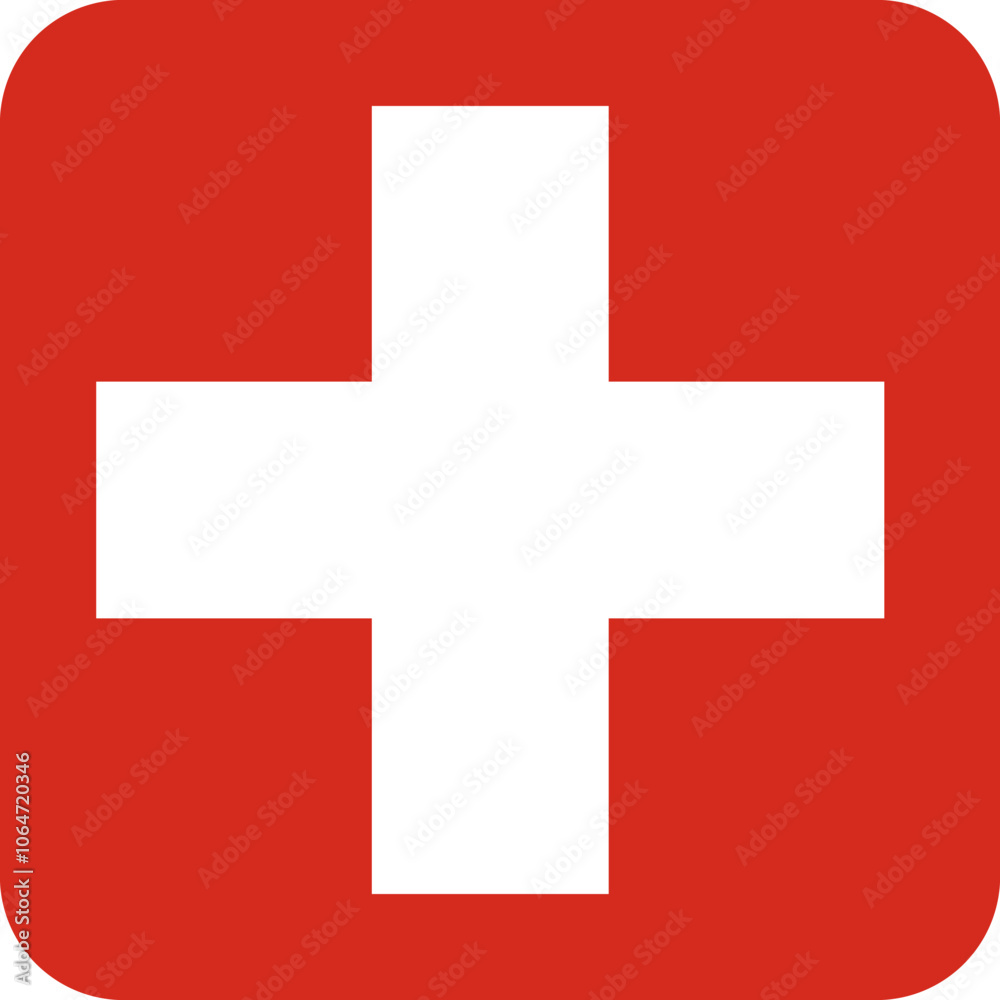 Switzerland Flag Square Icon Switzerland Flag Square Icon