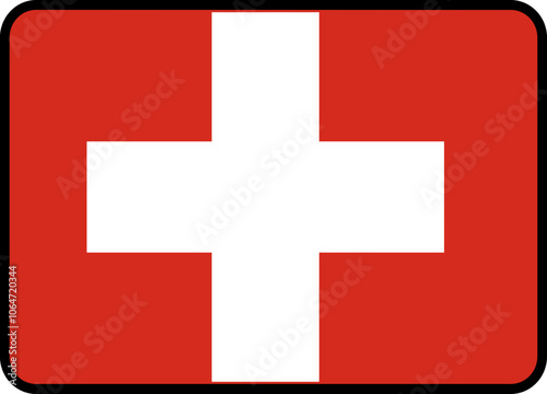 Switzerland Flag Rounded Rectangle Icon