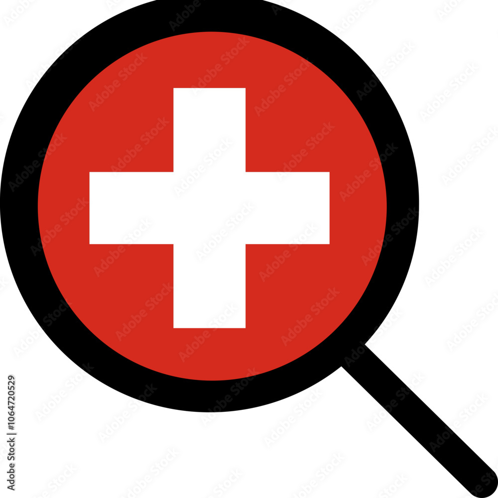 Fototapeta premium Search Shape of Switzerland Flag
