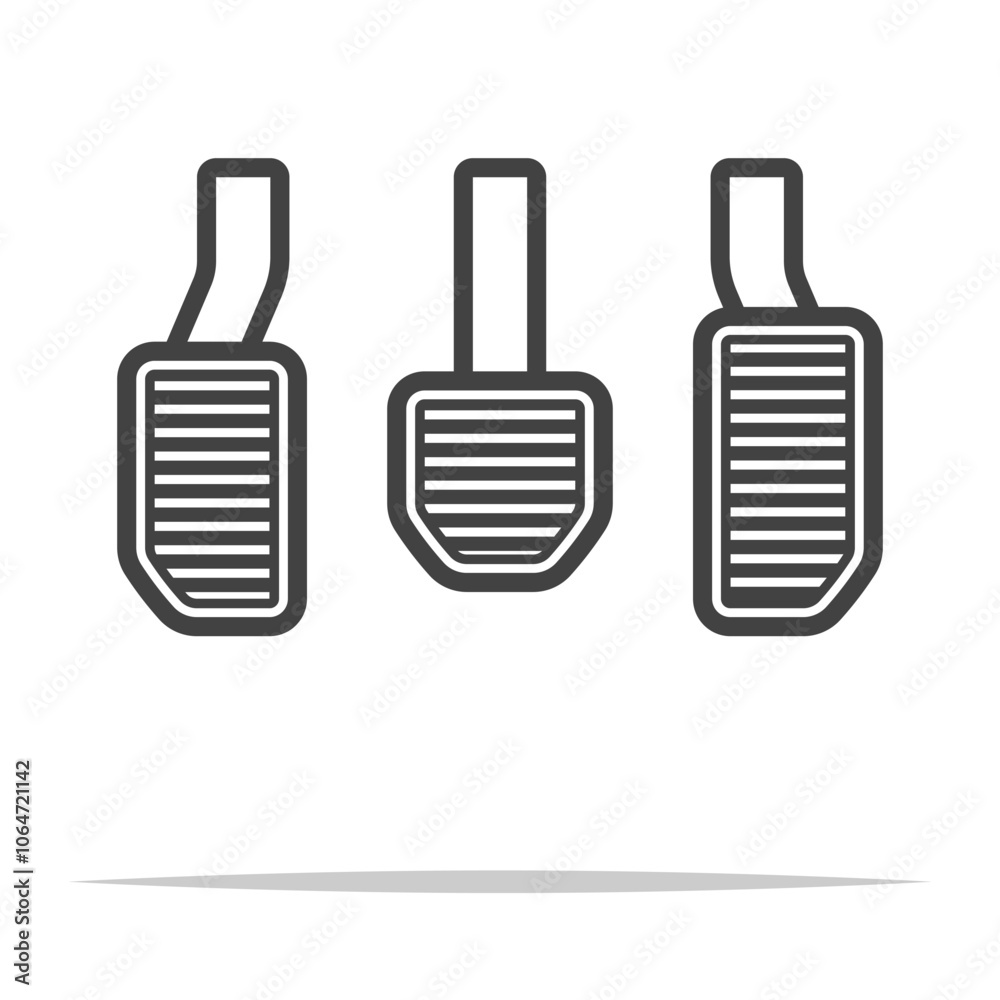 Car pedal outline icon transparent vector isolated Car pedal outline icon transparent vector isolated