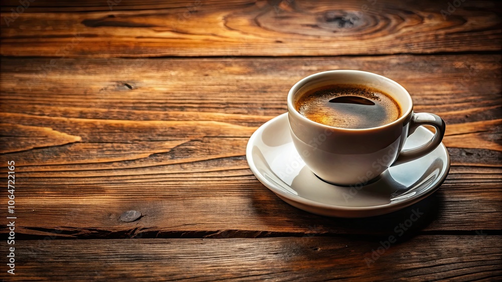 Cup of freshly brewed coffee on wooden table, coffee, drink, morning, beverage, aroma, caffeine, table, rustic, hot, energizing Cup of freshly brewed coffee on wooden table, coffee, drink, morning, beverage, aroma, caffeine, table, rustic, hot, energizing