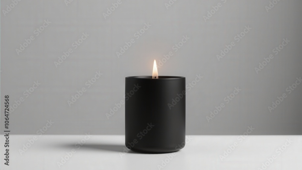 Black tea light candle holder with a soft flicker, perfect for a relaxing ambiance Black tea light candle holder with a soft flicker, perfect for a relaxing ambiance