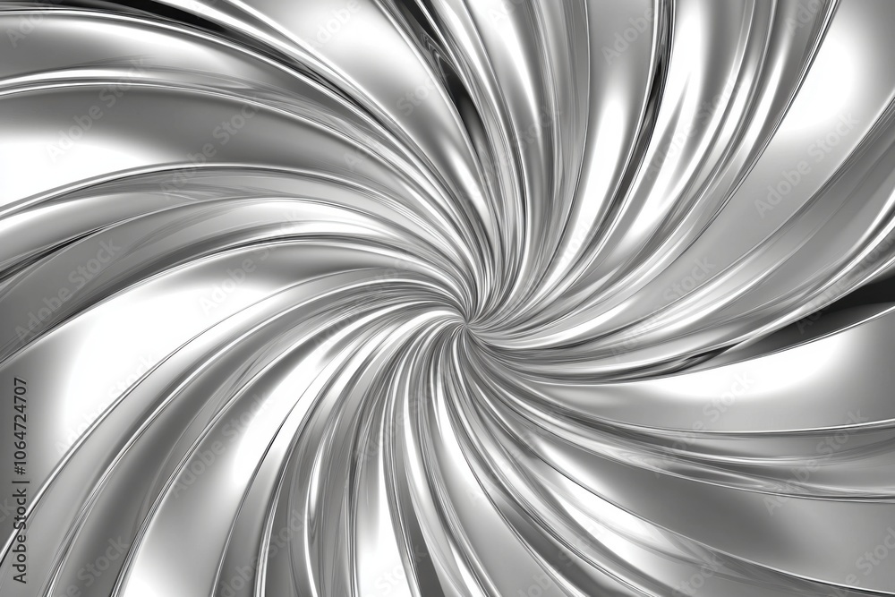 Obraz premium Dynamic metallic swirl for modern design and creative projects