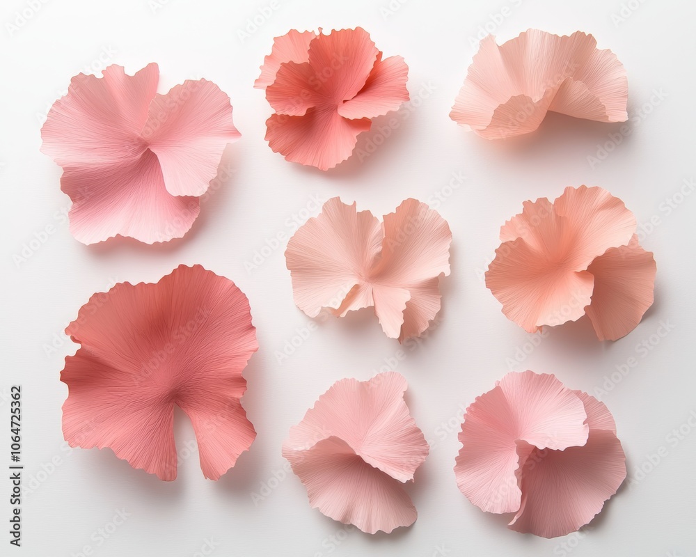Tutorial for creating carnations in various shades of pink, demonstrating ruffled petal edges and layers.