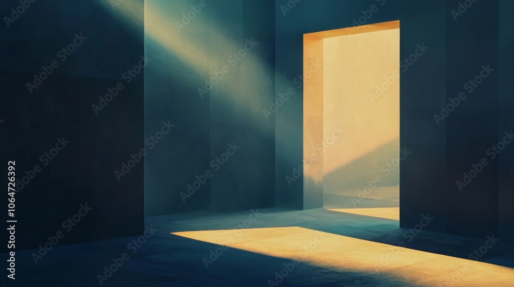 Minimalist Abstract Artwork with Light and Shadow Minimalist Abstract Artwork with Light and Shadow