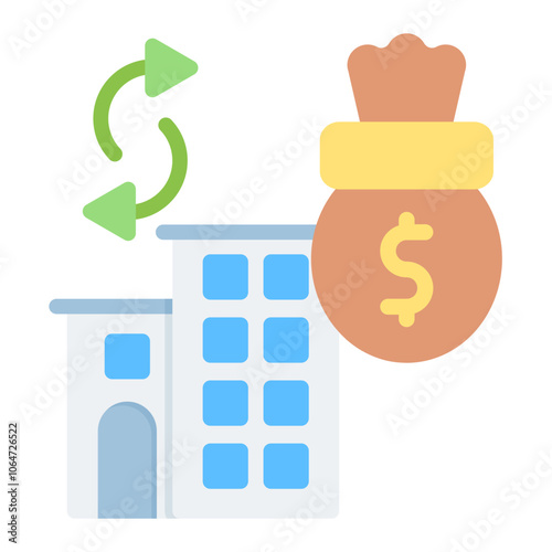 Refinancing icon vector image. Can be used for Banking.