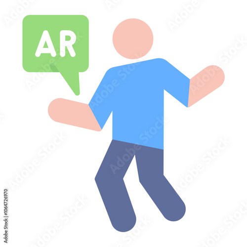 Ar Dancing icon vector image. Can be used for Augmented Reality.