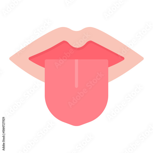 Tongue icon vector image. Can be used for Human Anatomy.