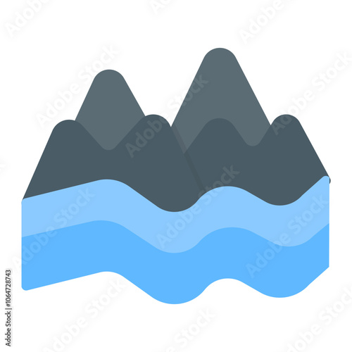 Italian Alps icon vector image. Can be used for Italy.